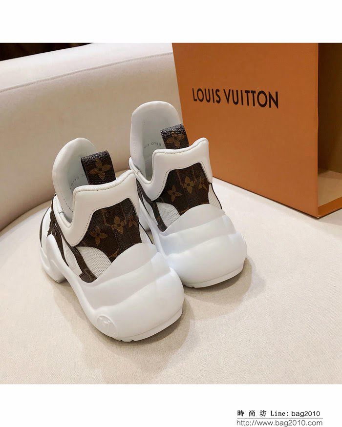路易威登LV 2019爆款 LV經典Stellar 運動鞋 藍色Monogram牛仔布 高幫女休閒鞋  dsX2442